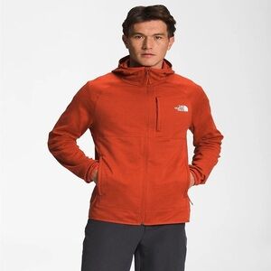 The North Face Men’s Canyonlands Full-Zip Hoodie Sweater in Zion Orange size XL